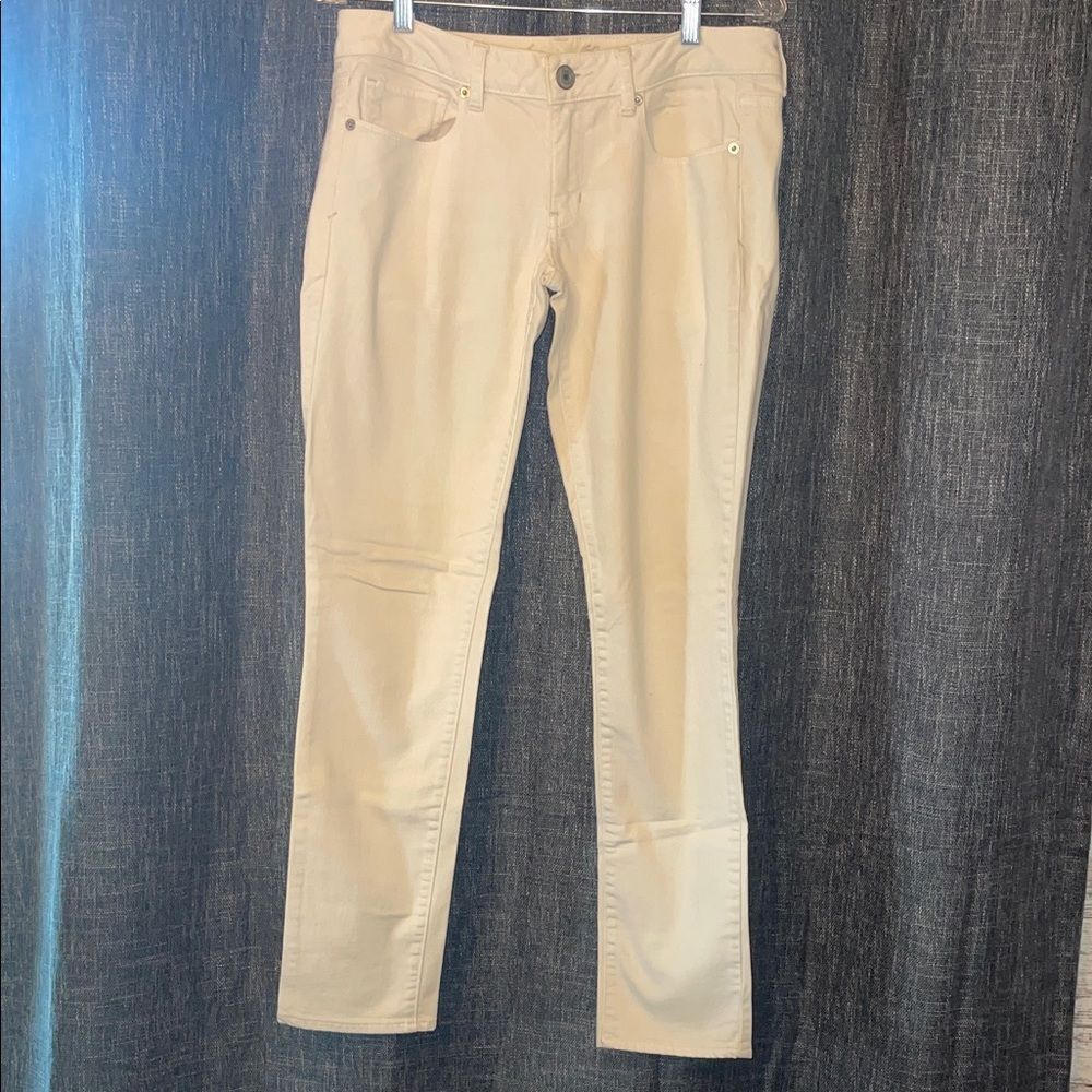 American Eagle Outfitters Women's white Skinny Jeans